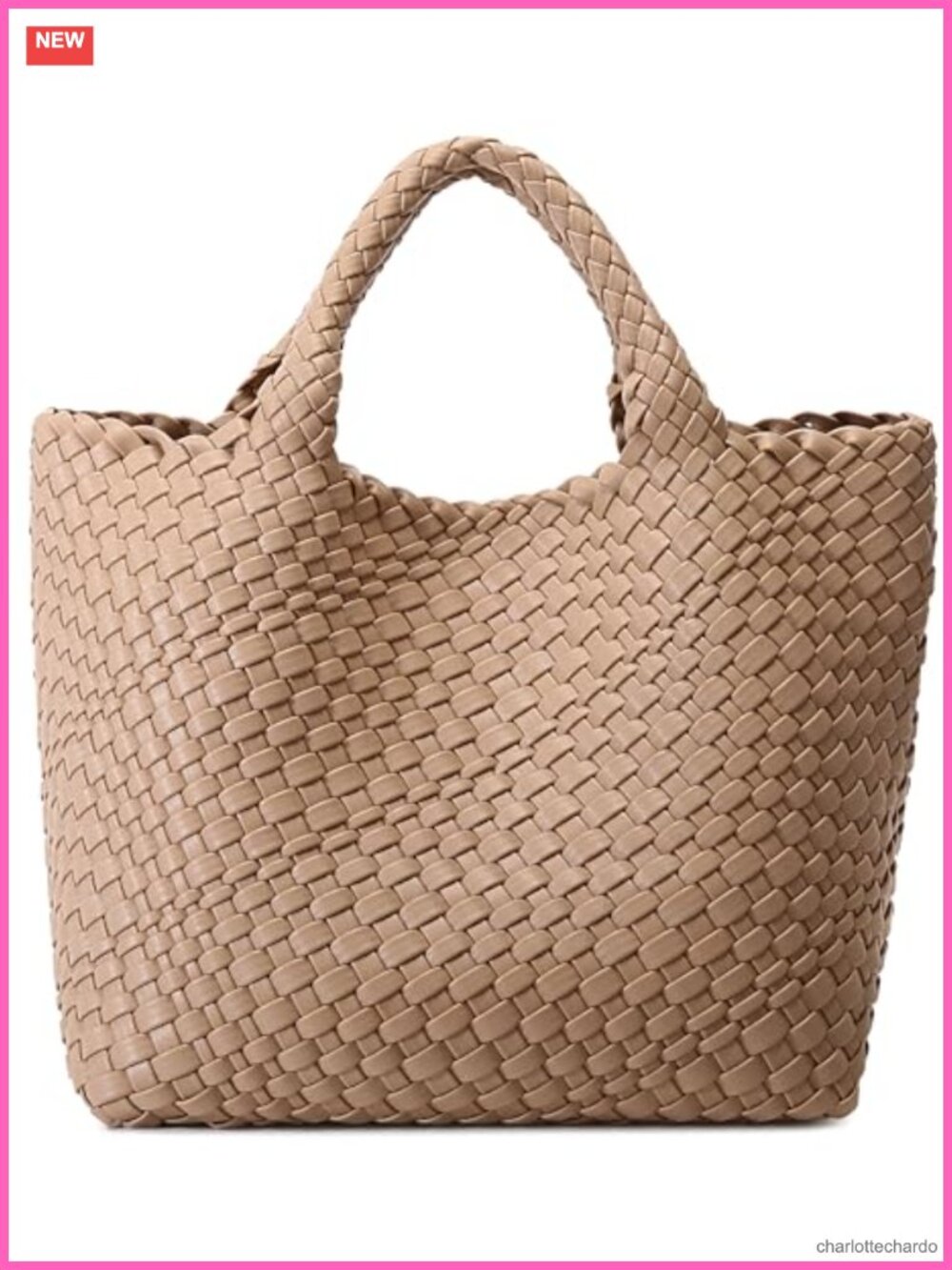 Vegan Leather Woven Tote Totes & Handbag Satchel Women Work